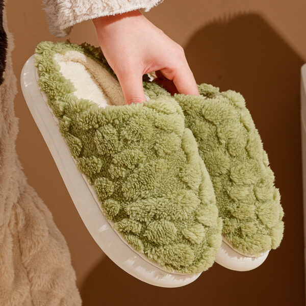 Women Men Cozy Fluffy Fleece House Shoes