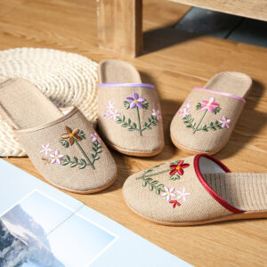 Women's Indoor Non-slip Soft Bottom Linen Slippers